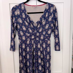 Colorful Boden Navy Stretch Sheath/Tunic EUC - 12P